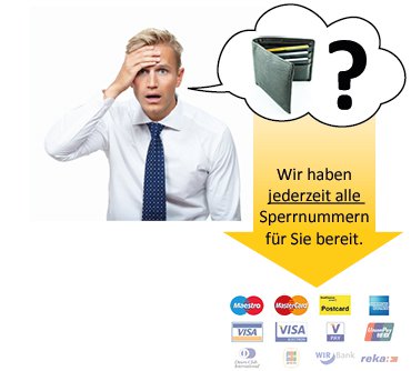 Kartensperr-Service als schnelle Hilfe